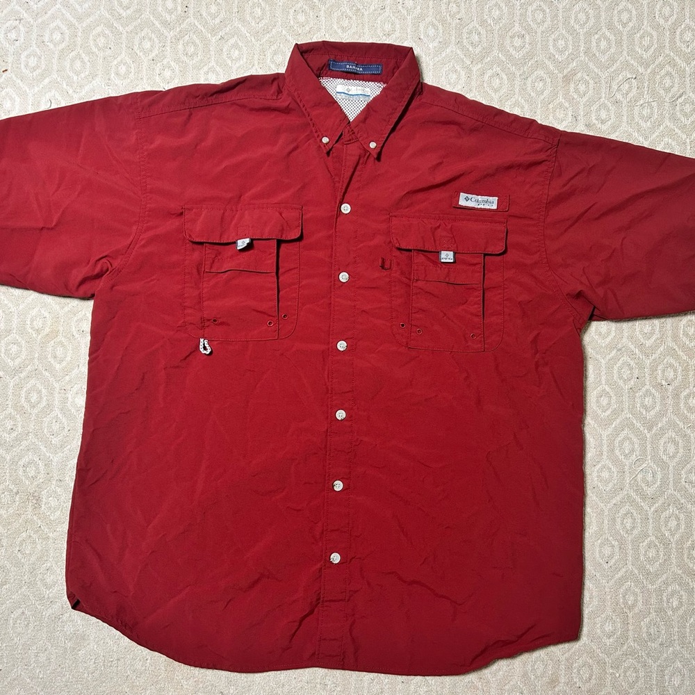 Columbia Men's Crimson Casual Button-Down Shirt